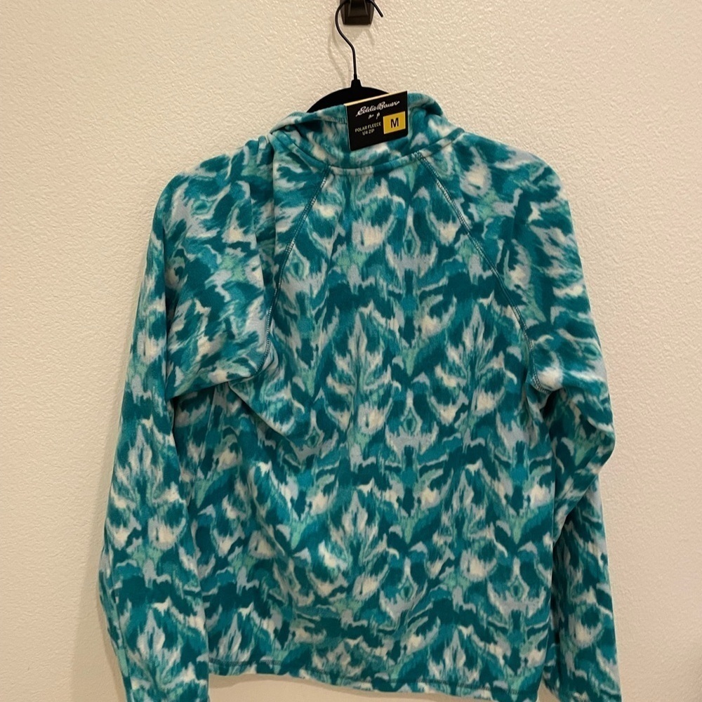 NWT Womens Eddie Bauer Polar Fleece 1/4 Zip Blue Size M - Picture 3 of 8